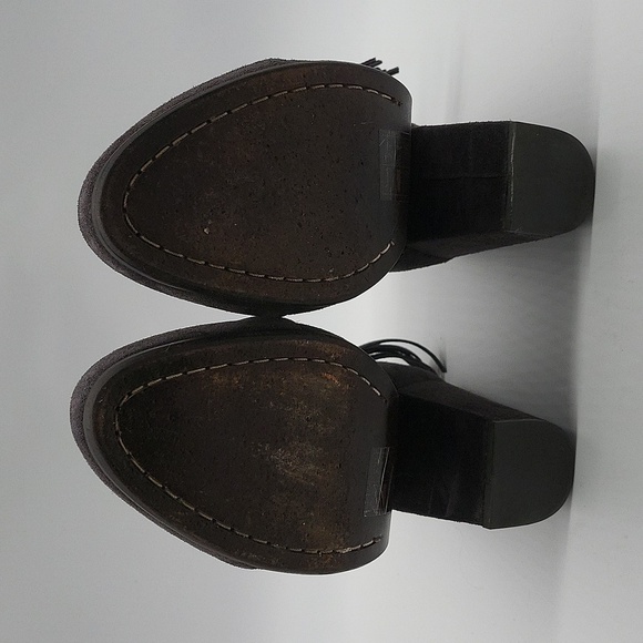 706- Rag & Bone Suede Knee Boots Charcoal Color Size 7.5 - Picture 6 of 9